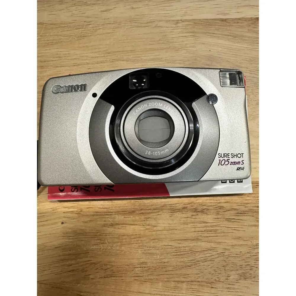 NON WORKING Canon Sure Shot 105 Zoom S 38-105 Mm Camera For Parts W/manual